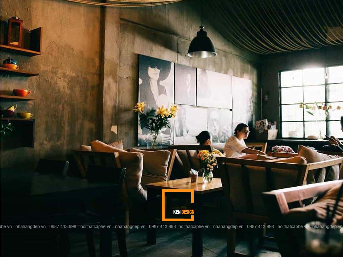 thiết kế quán cafe phong cách retro